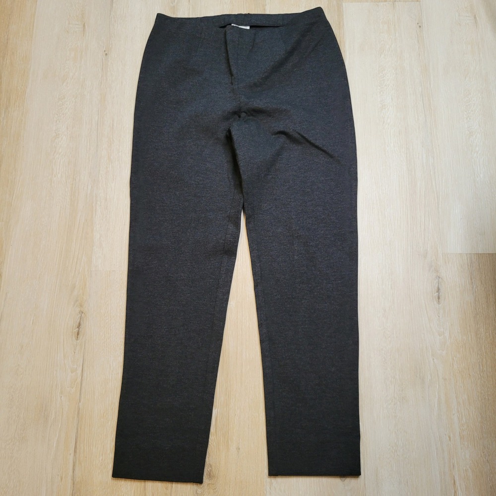 J.Jill Ponte Slim‎ Leg Pull On Pant Womens Sz Medium Dark Charcoal Gray Stretch